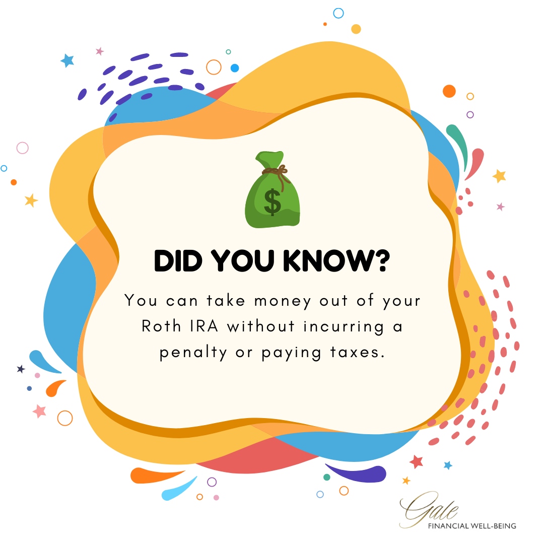 GaleFinancial's tweet photo. 💡Here's A Fun Fact For Your Friday

🤔Did you know you may be able to withdraw the contributions you made to your Roth IRA or Roth 401(k) without incurring a penalty or paying taxes?

This is great for those facing an unforeseen financial emergency or burden, but there is a... https://t.co/StzyoEPjCd