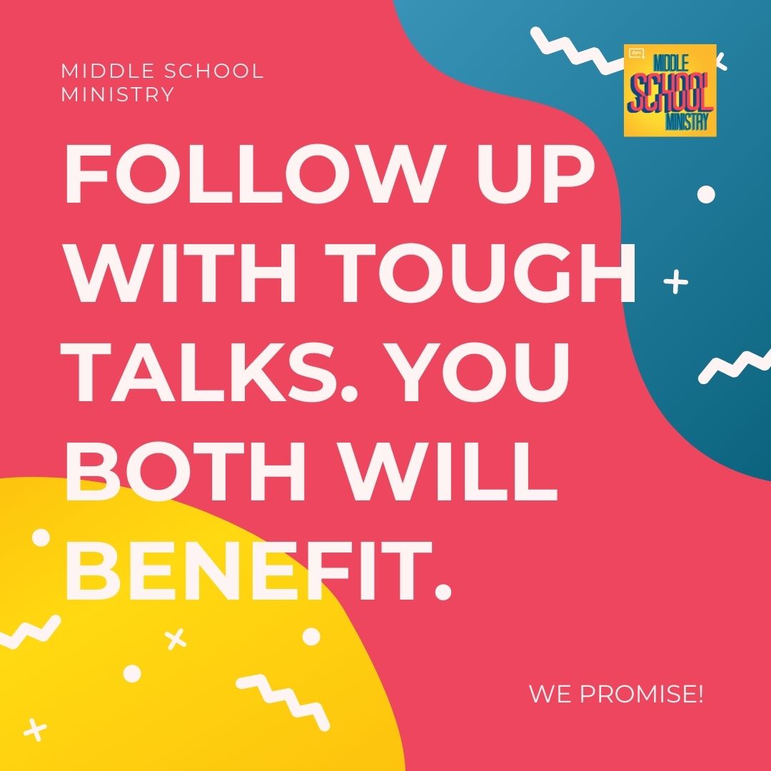 middleschoolmi3's tweet photo. Have the tough conversation with a student. And with a parent. Everyone can win with tough talks.

#middleschoolministry #juniorhighministry #studentministry #youthministry #podcast https://t.co/RM9uKSf0Nx