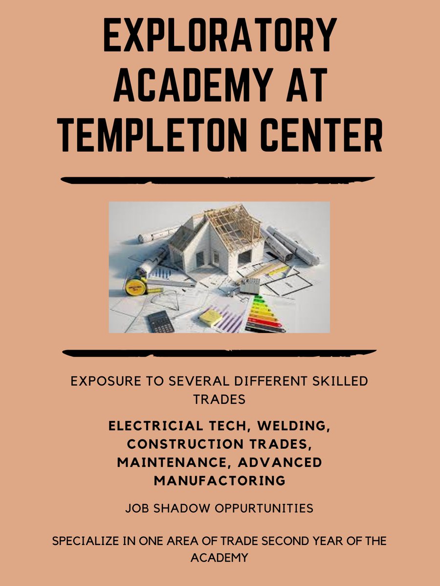 At the Exploratory Academy at Templeton, students learn many different skilled trades and are able to job shadow! Math and English courses are also included! Find more info at dmacc.edu/careeradvantage