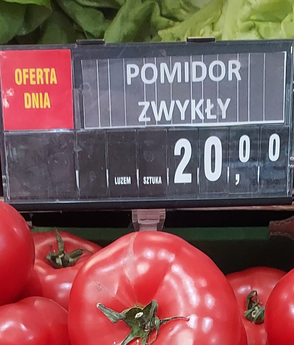 sylwiabuzniak's tweet photo. Promocja na Święta 20zł za kg.pomidora zwykłego
Wesołych i drogich Świąt 🐣💰
#Inflacja #drogiPis https://t.co/ptklfSjHIh
