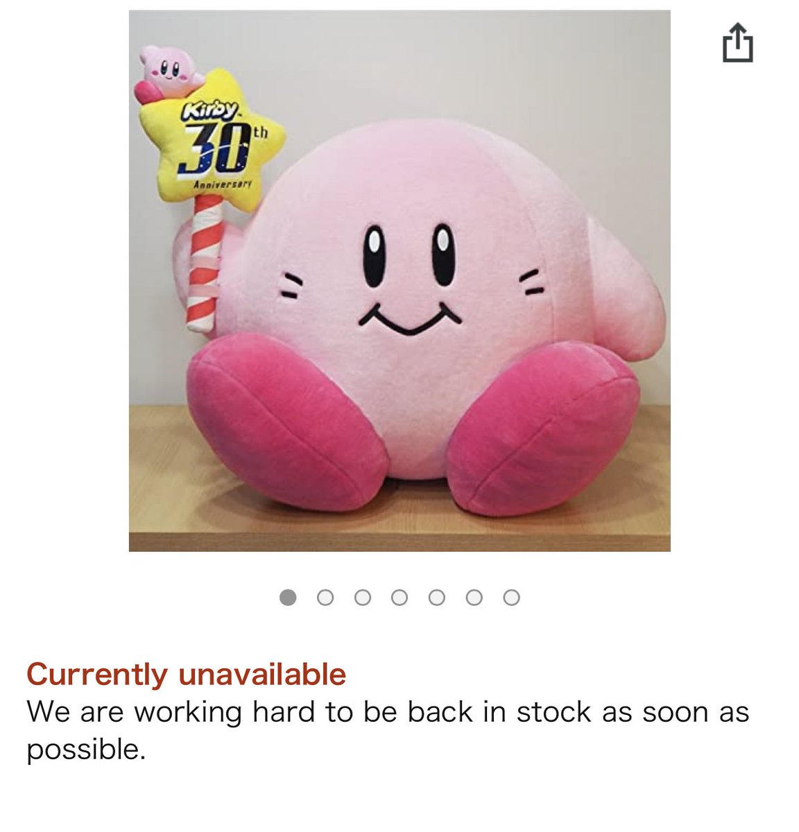 新品 三英貿易 星のカービィ 30th クラシックぬいぐるみ62cm 特大-