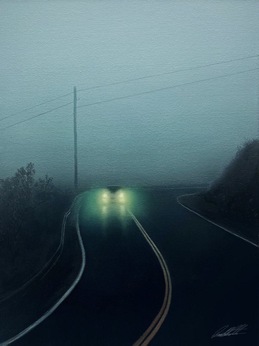 rionabuthello's tweet photo. My oil painting of fog https://t.co/g6yfha3Xlx