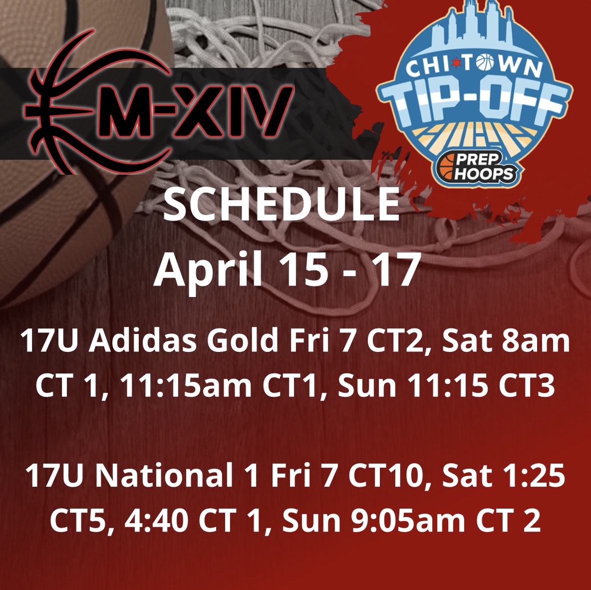 M14Hoops_Boys's tweet photo. 👀Boys Schedule Alert👀
📍 Romeoville, IL
🗓 April 15 - 17
📸 Prep Hoops Chi-Town Tip-Off
🔥2023 Adidas Gold &amp; 2023 National 1 open up on Friday night🔥
@scottybscout 
@chilandprephoop 
@MHS_Boys_ 
@ILHoopProspects https://t.co/8Xd76pxJ9g