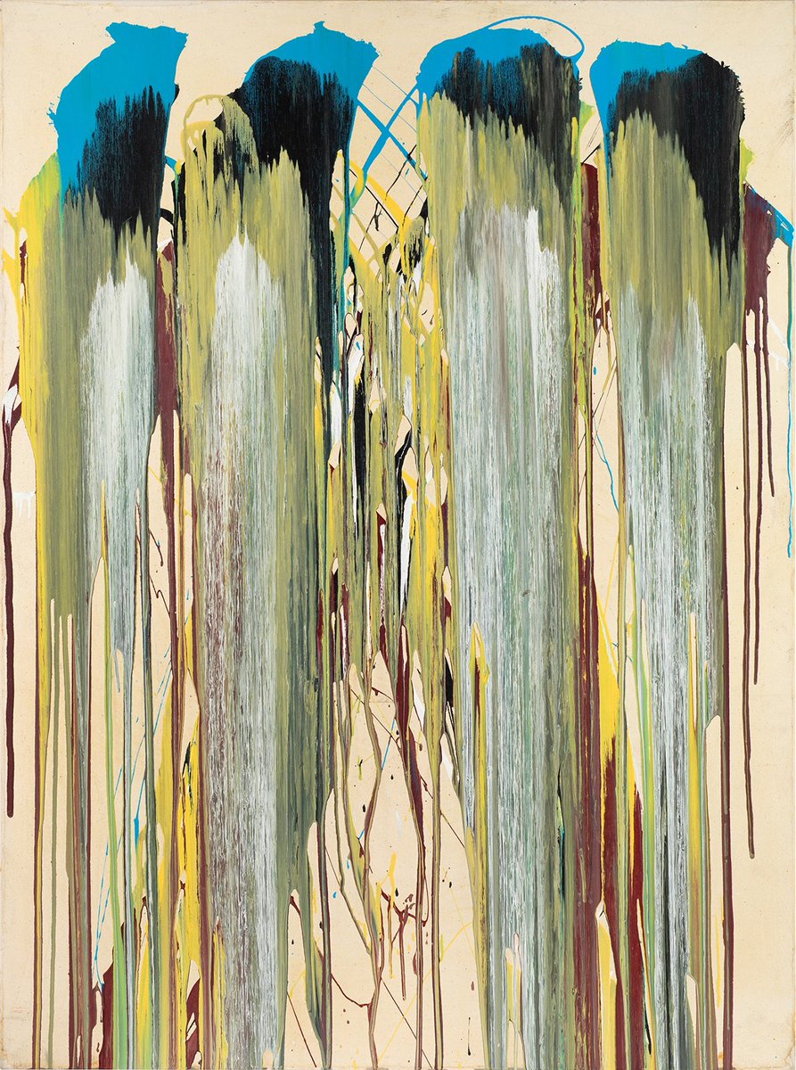 Instantly recognisable for his signature pouring of paint onto a tilted surface, the work of abstract artist #IanDavenport occupies a significant place in contemporary British art. Take a closer look at this early work ft in our 29 April #MODERNMADE sale: bit.ly/3MaUwxJ