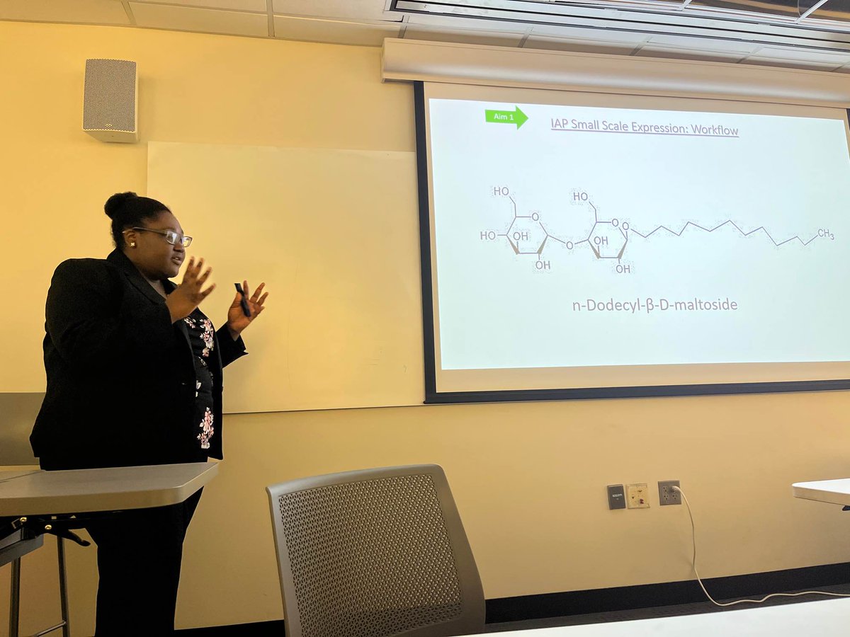 So proud of Gwen, who defended her MS thesis today as part of the @GT_CHEM inaugural class of #ACSBridge students. Glad she's staying on with me as a PhD student  because she is such a rockstar!!