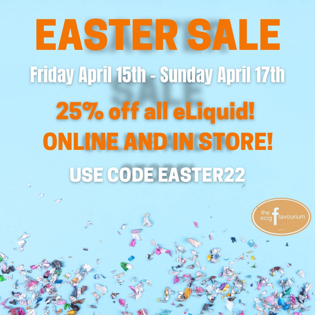 𝗪𝗔𝗥𝗡𝗜𝗡𝗚: Vaping products contain nicotine, a highly addictive chemical.  - Health Canada

We think that we need to redo the first day of spring? What about you? 
Enjoy 20% off all our eLiquid at 
ecigflavourium.com
USE CODE: SPRING20