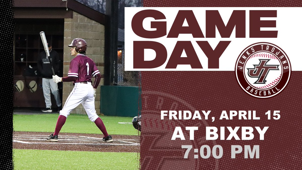 JenksHSBaseball's tweet photo. ⚾️ GAMEDAY ⚾️ 

Day ✌🏽 of the BA-Bixby Turf War

🆚 Bixby
⌚️ 7:00 PM
📍 Bixby

#WillOverSkill #RoadtoEnid 👊🏽 https://t.co/ZfjEkVURiT