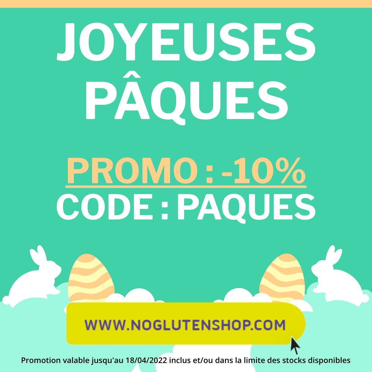 C'est la promo de Pâques ‼ - mailchi.mp/noglutenshop.c… #sansgluten #glutenfree #gluten #glutenfrei #glutenfreerecipes #nogluten #senzaglutine #glutenvrij #gluten_free #glutenfreefood #glutenfreediet #paques #easter