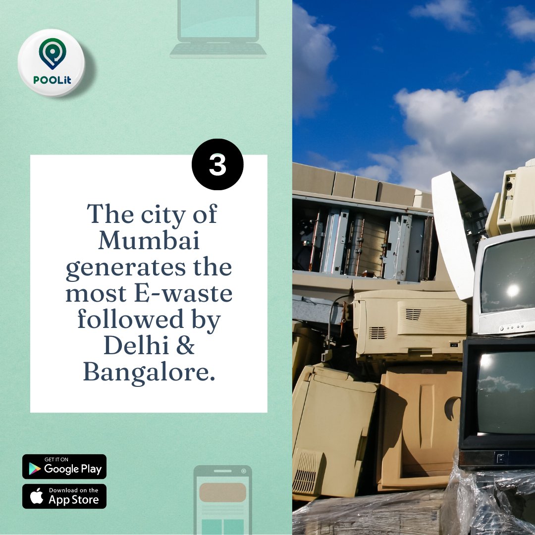POOLitApp's tweet photo. E-waste is described as discarded electronic devices. The substances commonly found in e-waste include lead, cadmium &amp; mercury which are extremely hazardous to our health. 

#secondhanditems #scraps #ewaste #ewastemanagement #recyclingwaste #electronicitems #facts #stopwastage https://t.co/QEzNU3mnKU