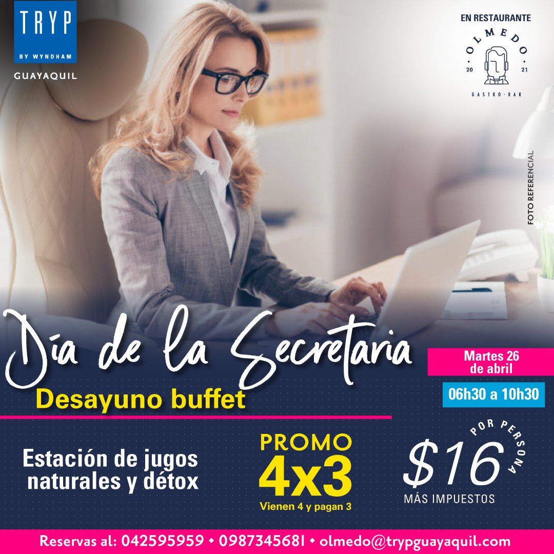 Disfruta tu día con nuestro Desayuno buffet. 🍌🥐🥞
Realiza tu reserva:
 📞 042595959
 📲 0987345681
 📩 olmedo@trypguayaquil.com

#trypbywyndhamguayaquil #ecuador #guayaquil #desayuno #diadelasecretaria
