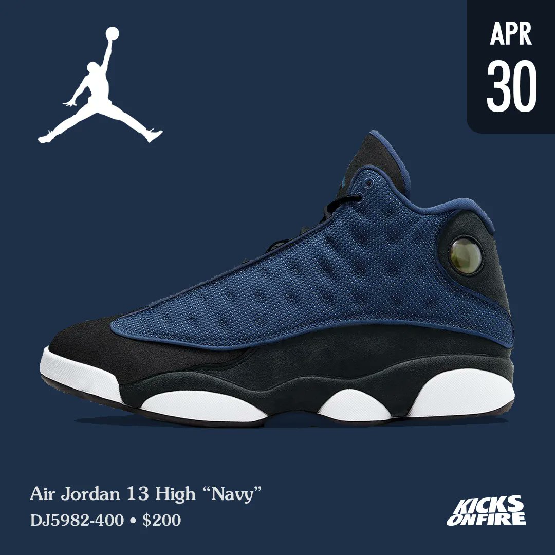 kicksonfire's tweet photo. Air Jordan 13 High “Navy” need a pair ? 🤑 https://t.co/0tORiXPPTx