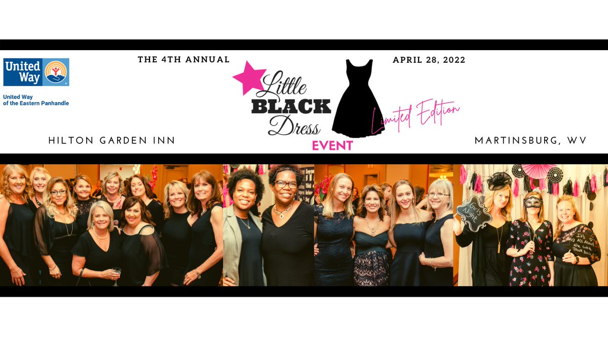 Join us for the 4th Annual Little Black Dress Event on Thursday, April 28 at the Hilton Garden Inn Martinsburg. More info and tickets at uwayep.org/littleblackdre…