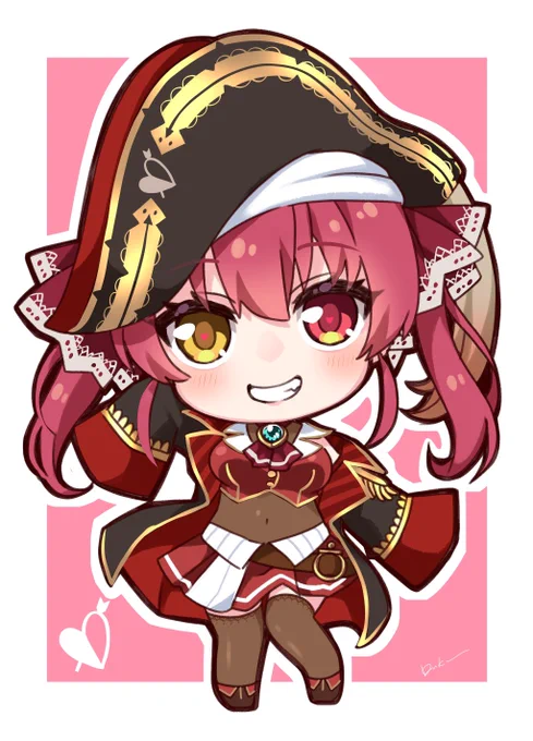デフォルメマリン船長🏴‍☠️
 #マリンのお宝 