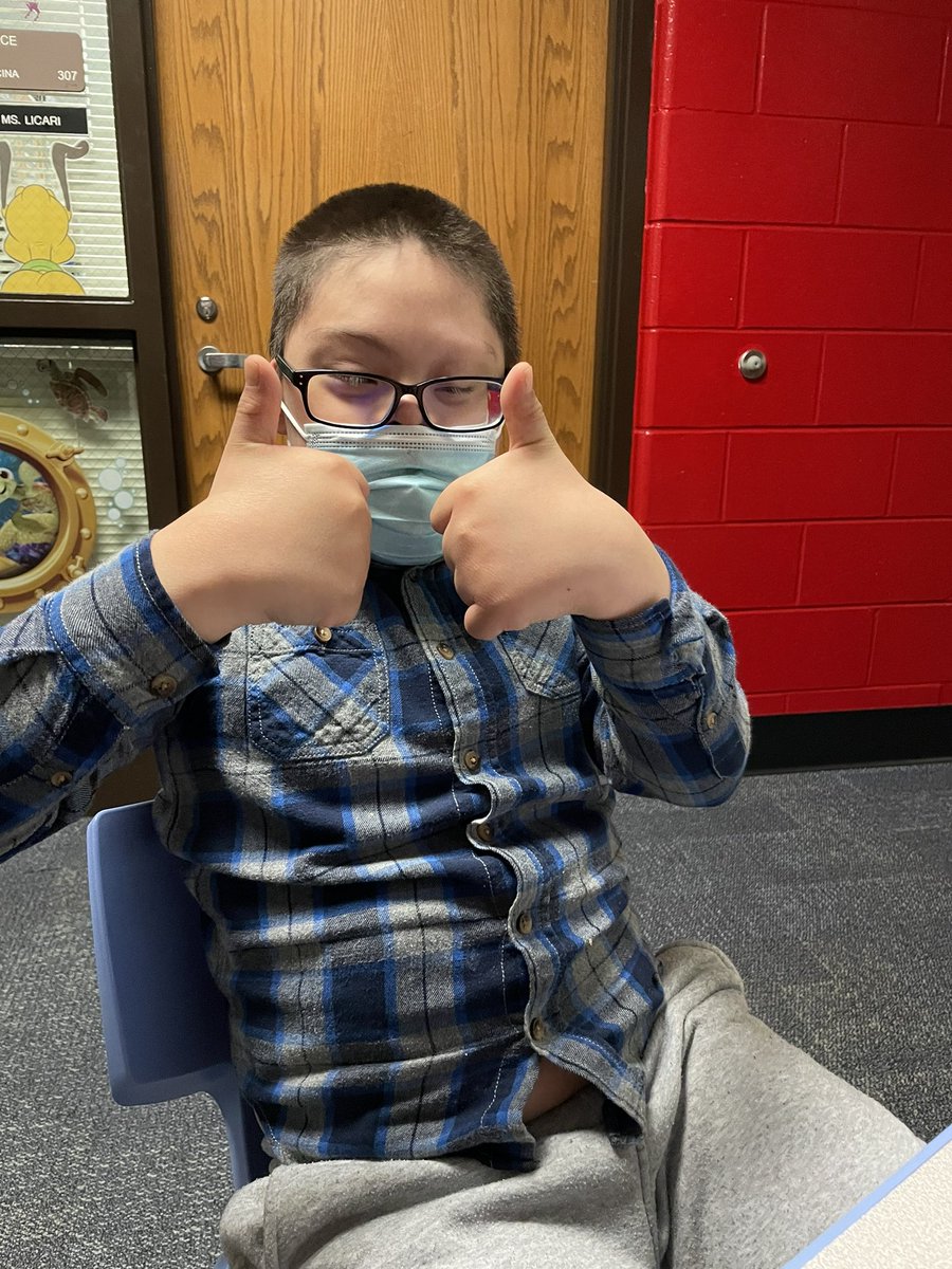 teach_withMrsV's tweet photo. 2 thumbs up because these amazing kiddos finished DLM testing! So unbelievably proud of them and their hard work! 🥳 #Room109Rocks https://t.co/DY1esCVrVk