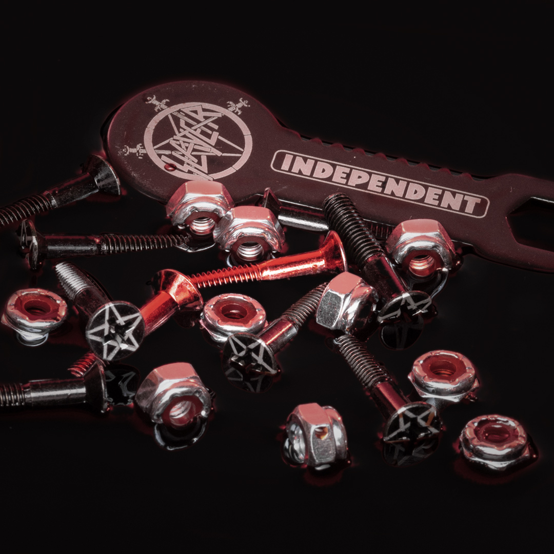 Independent Trucks X Slayer Collection Available NOW! 🔥
 © 2022 Slayer. Licensed by Global Merchandising Services Ltd.
nhsfunfactory.com/collections/in…