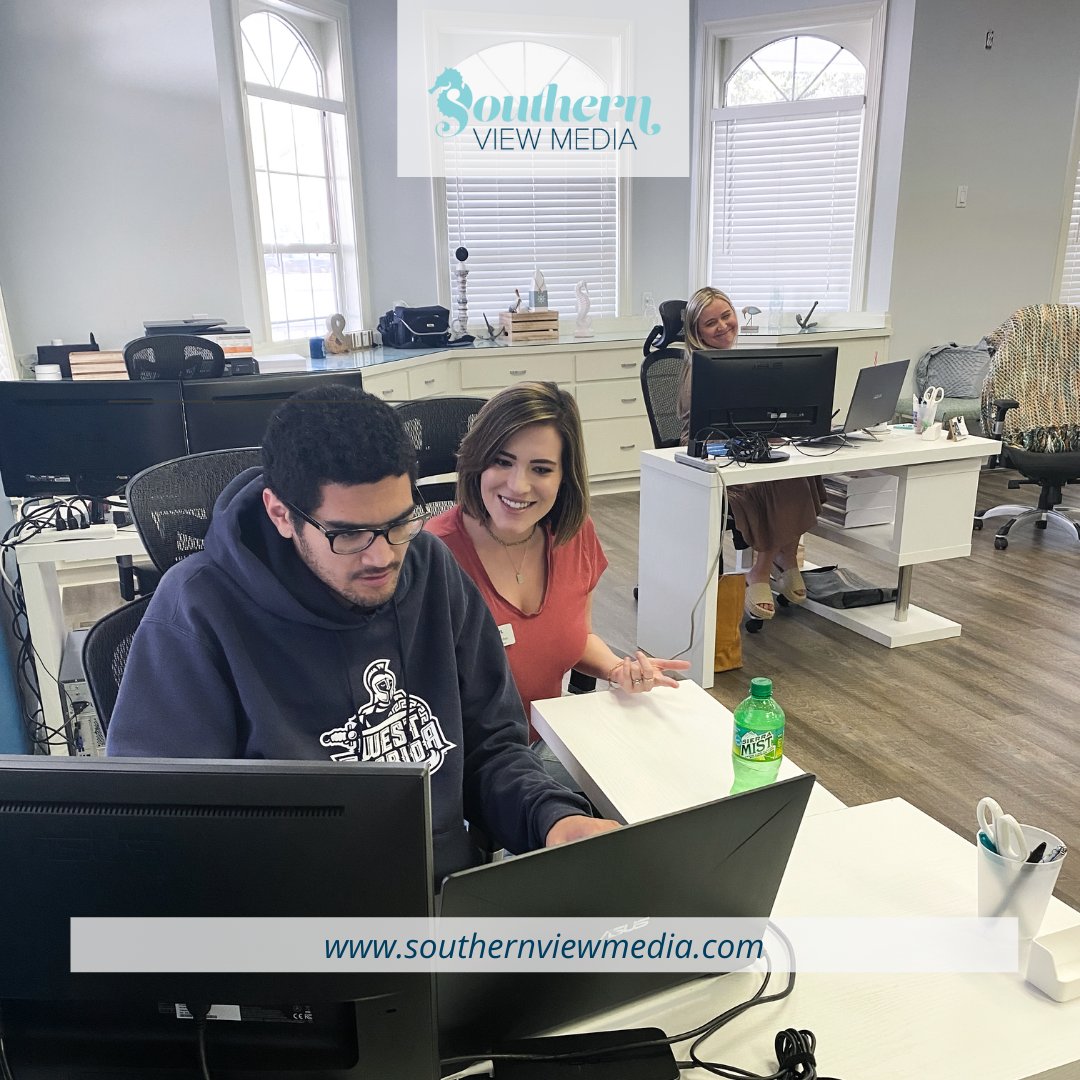 SouthernView251's tweet photo. Our team has your digital marketing needs covered! Here's some of our crew, Josh and Alona, working hard today on a client's new website. And we can't forget Grace in the background! SAY CHEESE!
#SouthernViewMedia #DigitalMarketing #WebDesign #SouthernViewCrew https://t.co/JODaF9HODh