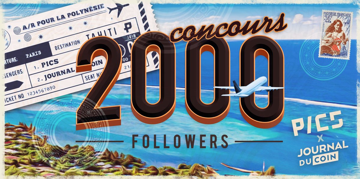 Journal du Coin (@lejournalducoin) on Twitter photo Pour fêter les 2k followers sur le compte #PICS, le #JDC et <a href="/TCryptomonnaies/">Hellmouth Banner - T-Rex in numeris</a> vous offre l'équivalent d'un billet d'avion A/R + 7 nuits d'hébergement pour 1 personne, soit 1900€ en $EGLD ou $USDC ✈️
-❤️+RT
- Follow <a href="/LeJournalDuCoin/">Journal du Coin</a> + <a href="/JoinThePICS/">Polynesian Islands Crypto Summit</a>
- Tag 3 voyageurs 🧳🌴
TAS 25/04 Pour fêter les 2k followers sur le compte #PICS, le #JDC et <a href="/TCryptomonnaies/">Hellmouth Banner - T-Rex in numeris</a> vous offre l'équivalent d'un billet d'avion A/R + 7 nuits d'hébergement pour 1 personne, soit 1900€ en $EGLD ou $USDC ✈️
-❤️+RT
- Follow <a href="/LeJournalDuCoin/">Journal du Coin</a> + <a href="/JoinThePICS/">Polynesian Islands Crypto Summit</a>
- Tag 3 voyageurs 🧳🌴
TAS 25/04
