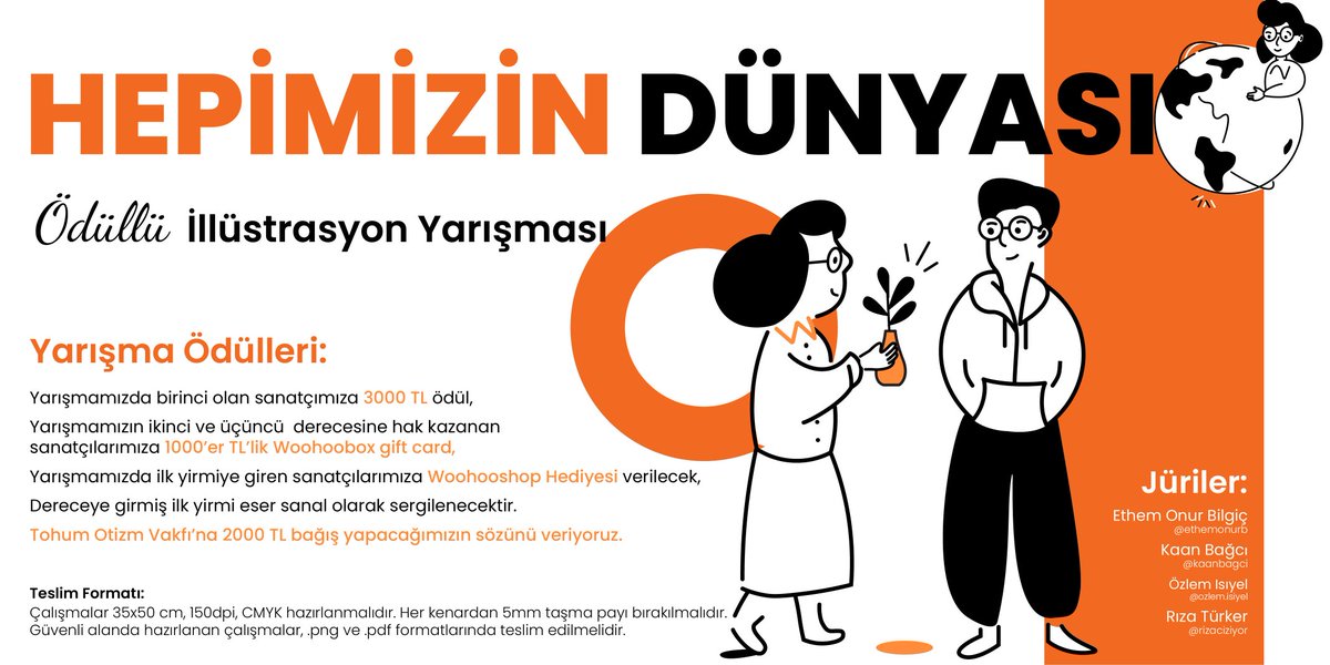 Woohoobox's tweet photo. Hazır mısınız... Işte illüstrasyon yarışmamız ve şahane jürilerimiz: @kaanbagci @ethemonur @rizaciziyor ve #özlemısıyel https://t.co/RPt2MtBVIX