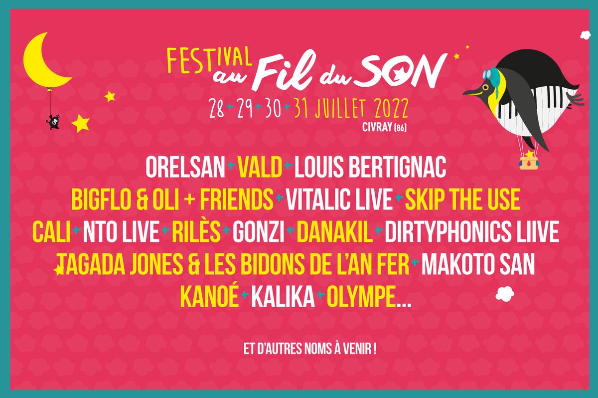 on vous dévoile aujourd'hui 13 nouveaux groupes qui feront voler la poussière les 28, 29, 30 et 31 juillet ! C'est parti ! 🚀
👉 La billetterie est en ligne sur aufilduson.com !