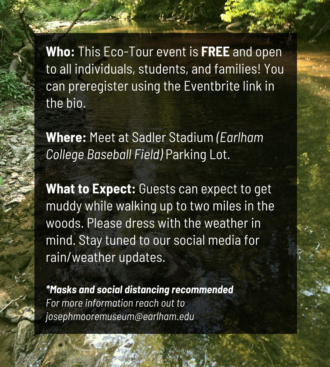 *** Date for eco tour is changed to next Sunday, April 24th 2-4pm !!!