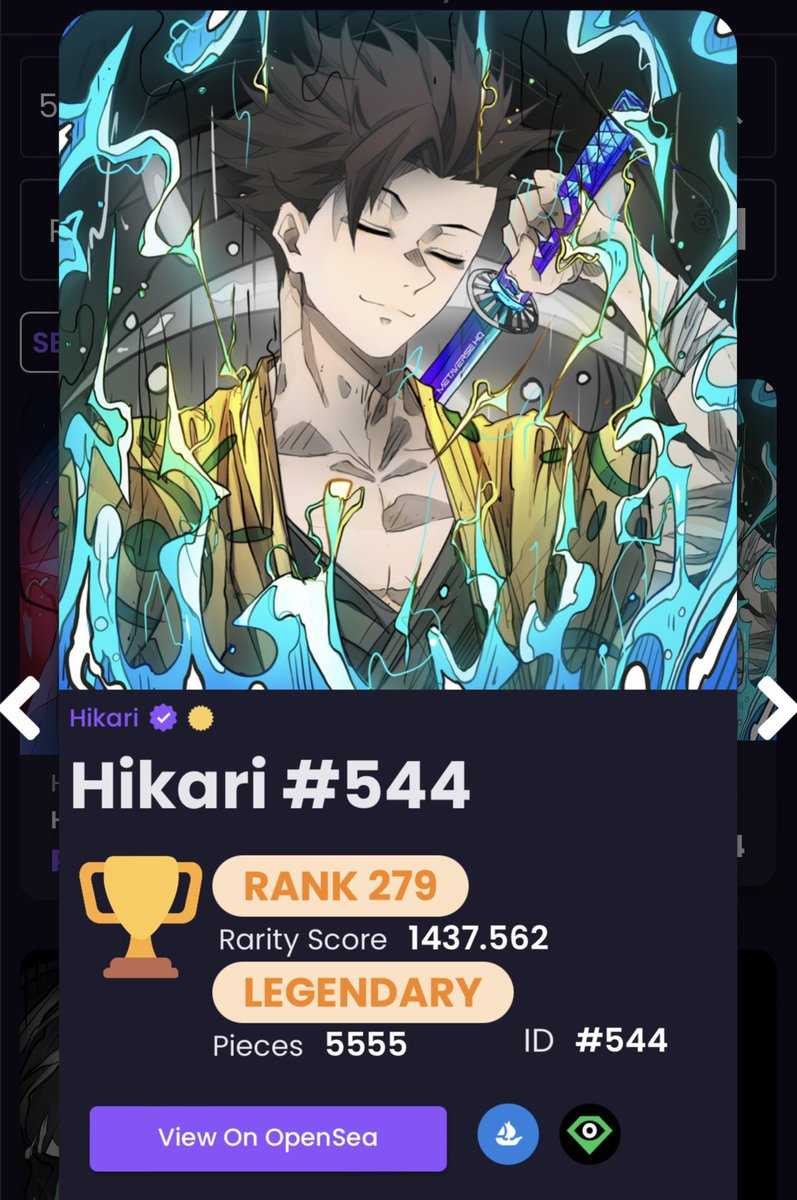 Just pulled this 279 ranked Legendary <a href="/Hikari_nfts/">Hikari</a> 🏆🔥 stoked