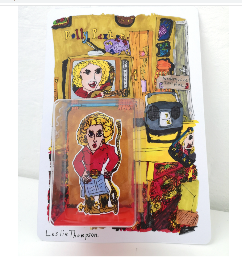 Snap up your Dolly Parton @dollyparton Action Figure in blister pack, limited to an edition of 100, £25. It is available from 'My New Favourite Shop', the unique exhibition at PAPER @Paper_Gallery_ by Leslie Thompson. Open tomorrow Easter Saturday from 11-5pm
