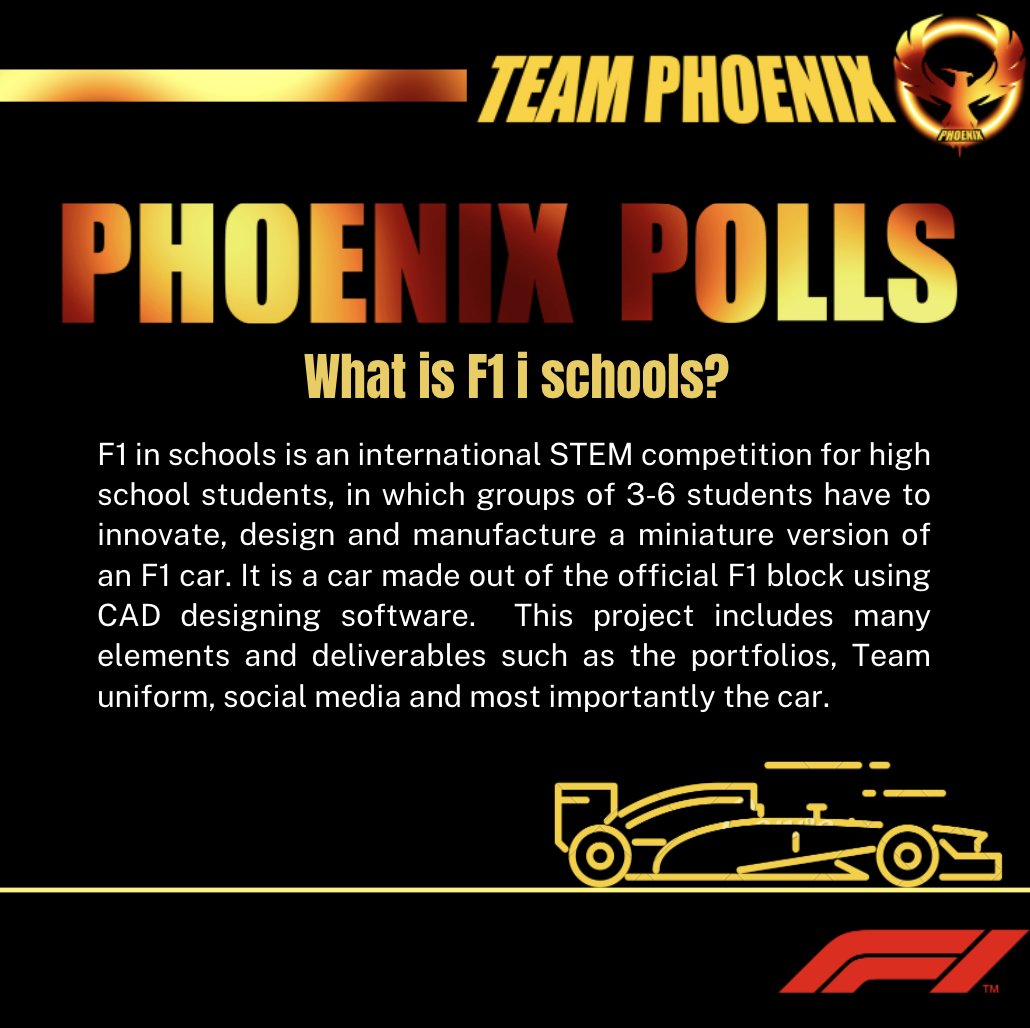 teamphoenix_tbs's tweet photo. PHOENIX POLLS
The most asked questions
#f1inschoolsindia #f1inschools #womenempowerment #stem #motorsport #questionschallenge #f1 #teamphoenix #fiawim #sports
#stemclubindia #timesofsports #winningmindset #competition #innovation #sustainability #Mindset https://t.co/bOQKzV4rqH