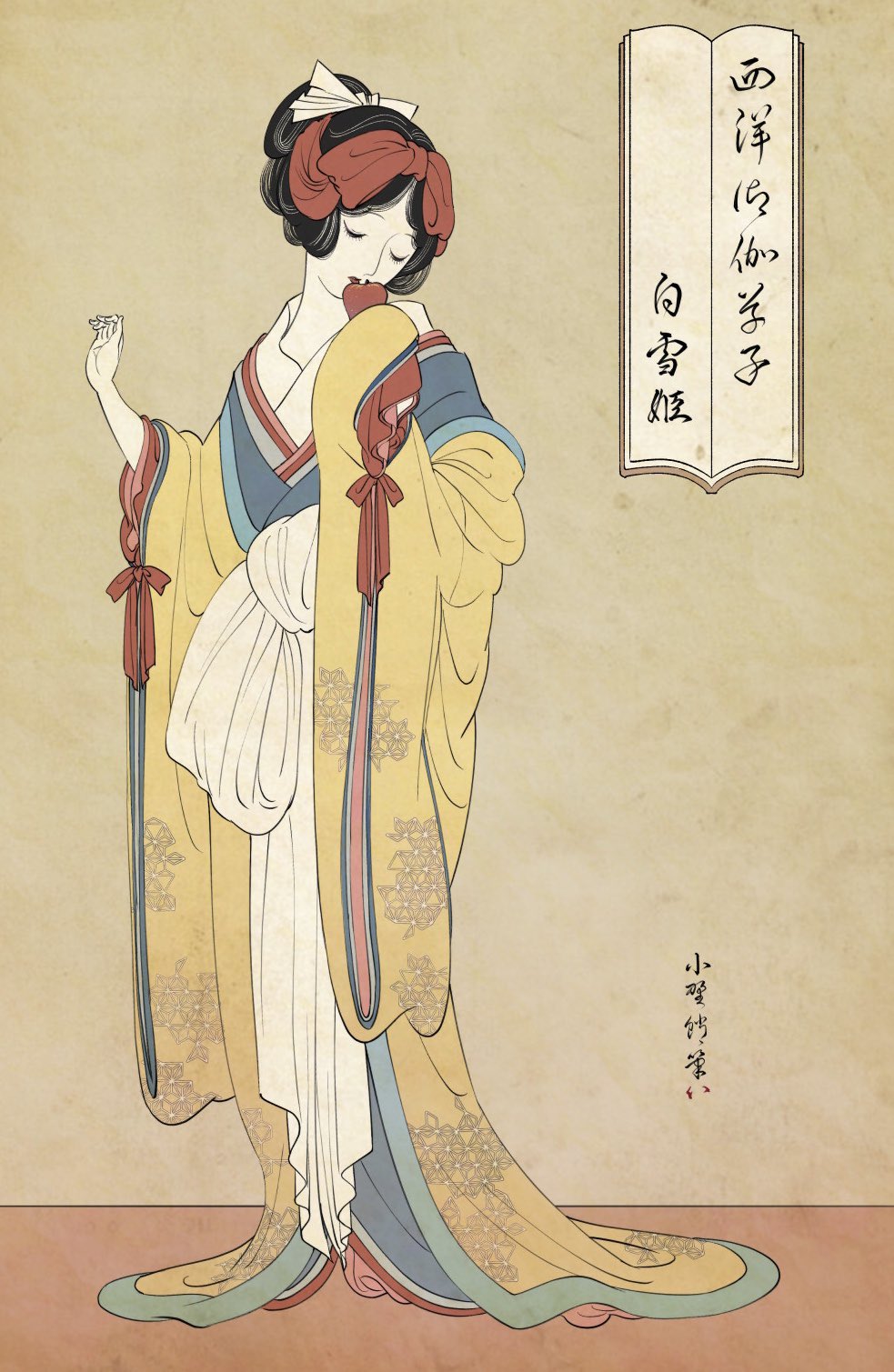 オノ タコ ディズニープリンセスの和風ファンアート描いてみてました あれ実は私なんです T Co Zx2sy4inzv Twitter