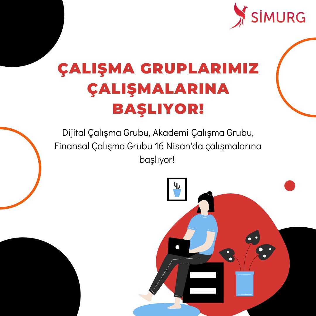 simurgdernegi's tweet photo. Çalışma gruplarımız 16 Nisan’da çalışmalarına başlıyor! 1 ay boyunca dijital çalışma, akademi ve finansal çalışma grubu her hafta 1.5 saat çeşitli konular üzerine tartışıp 6.Kongre’de sunmak için hazırlık yapacak! Şimdiden kolaylıklar diliyoruz! https://t.co/dyb1EHKAzd