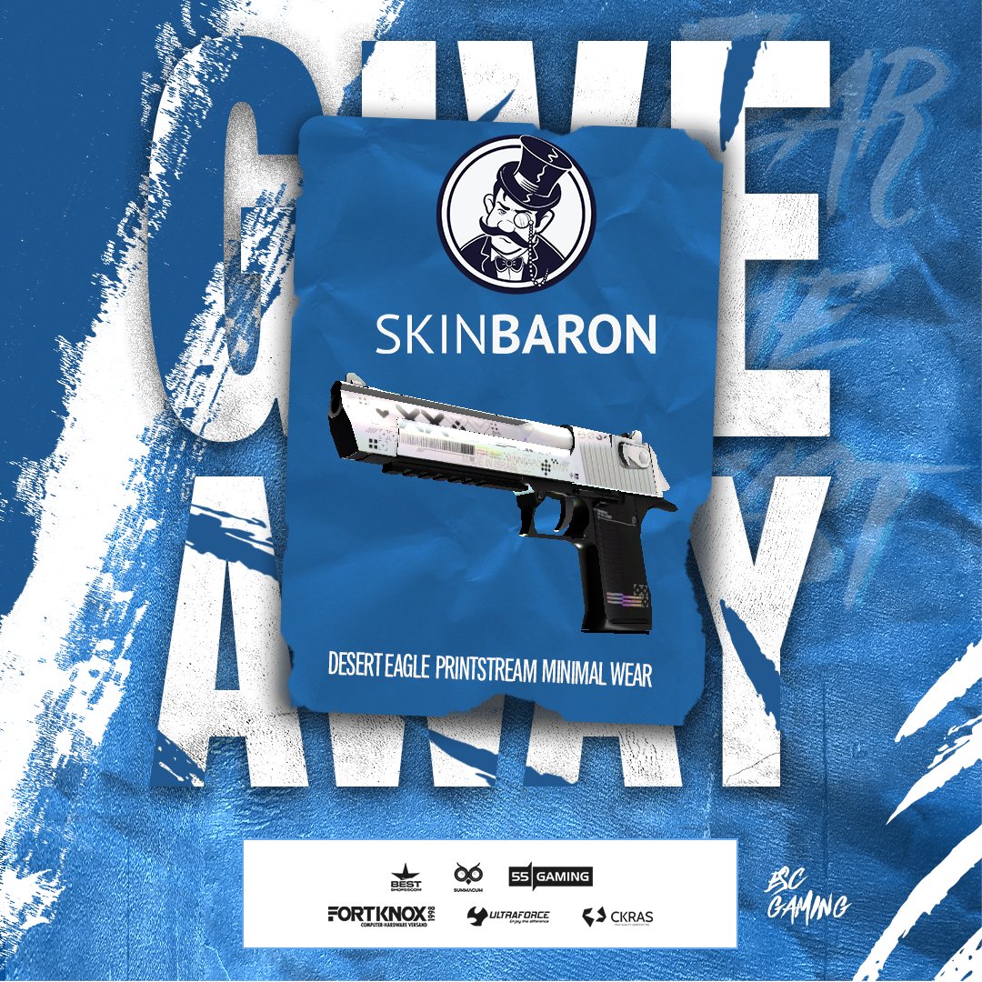 Auf die gemeinsame Zukunft <a href="/SkinBaronDE/">SkinBaron.de</a> und unserem ESC GAMING Counter Strike Team!

‼️GIVEAWAY‼️

👉 Desert Eagle Printstream "Minimal Wear"
What do you have to do?

➡️ FOLLOW @myescgg
➡️ RETWEET THE POST
➡️ TAG 2 FRIENDS

End of the giveaway is 25.04‼️

GOOD LUCK‼️
#giveaway