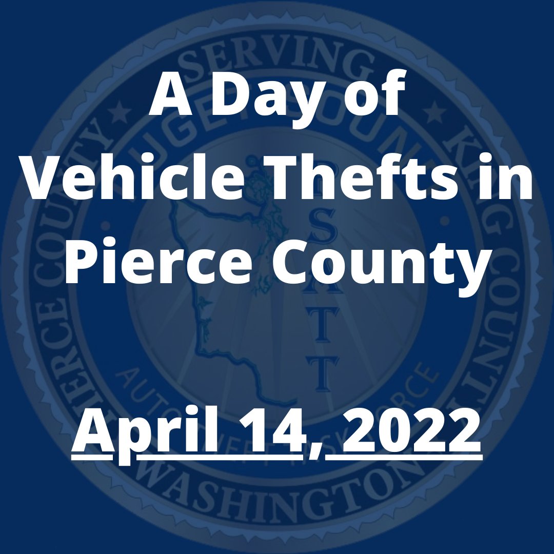 PugetSoundATTF's tweet photo. A look at some of the motor vehicle thefts that occur in one day in Pierce County (4/14/2022) #psatt #autotheft #piercecounty
Details: https://t.co/oES9bbGQBm https://t.co/CnnoQo1WgD