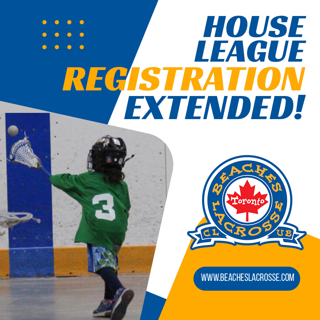 REGISTRATION EXTENDED! Our House League lacrosse program has a few remaining spots available at all age groups. Visit beacheslacrosse.com to join! #Beaches #ridethetide🌊 #lacrosse #lax