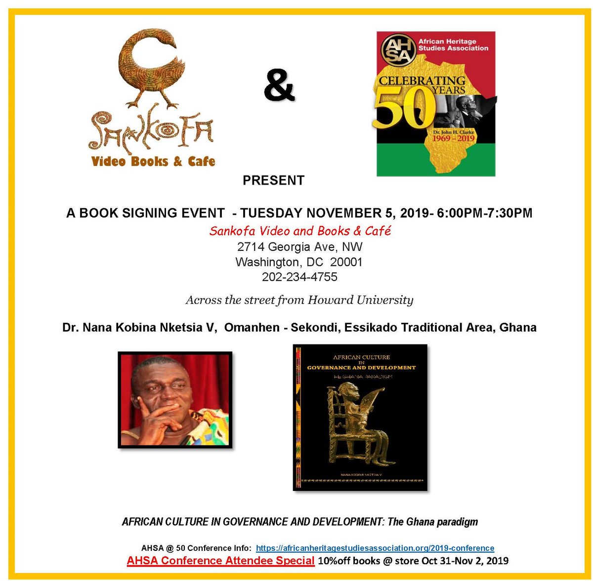 50Ahsa's tweet photo. Privileged to have hosted Nana @ AHSA's 50th anniversary in DC to discuss his book in 2019 with @SankofaDC ! https://t.co/YUnTQUQYsa