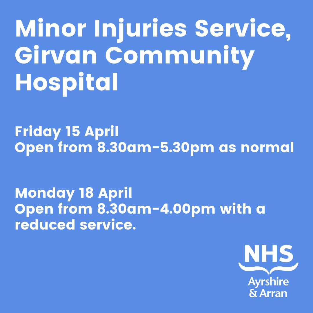 NHS Ayrshire & Arran on Twitter "The Minor Injuries Service at Girvan