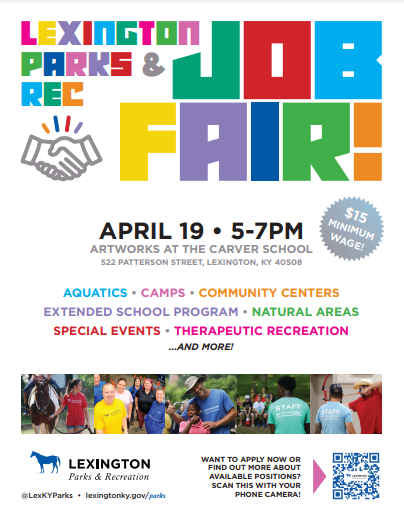 TransyCAPE's tweet image. LEXINGTON PARKS &amp;amp; REC JOB FAIR!  
Check it out!