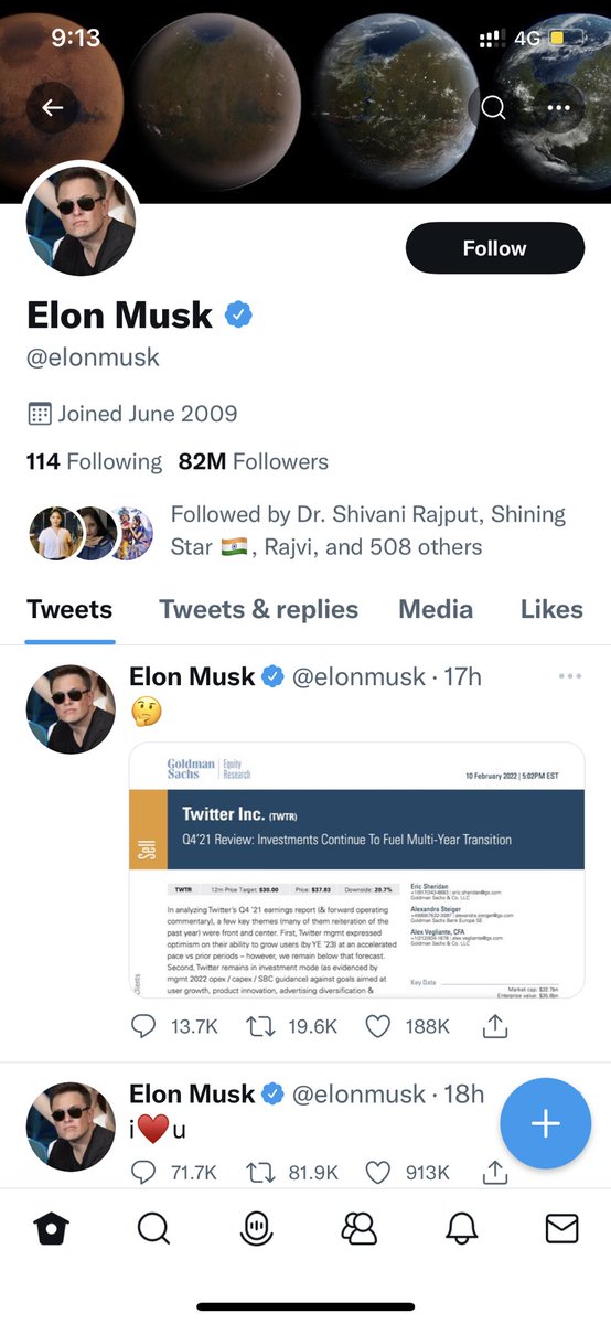 gankitca's tweet photo. Congratulations @elonmusk on #82M followers
#ElonMuskTwitter https://t.co/JFv9X6jE9M