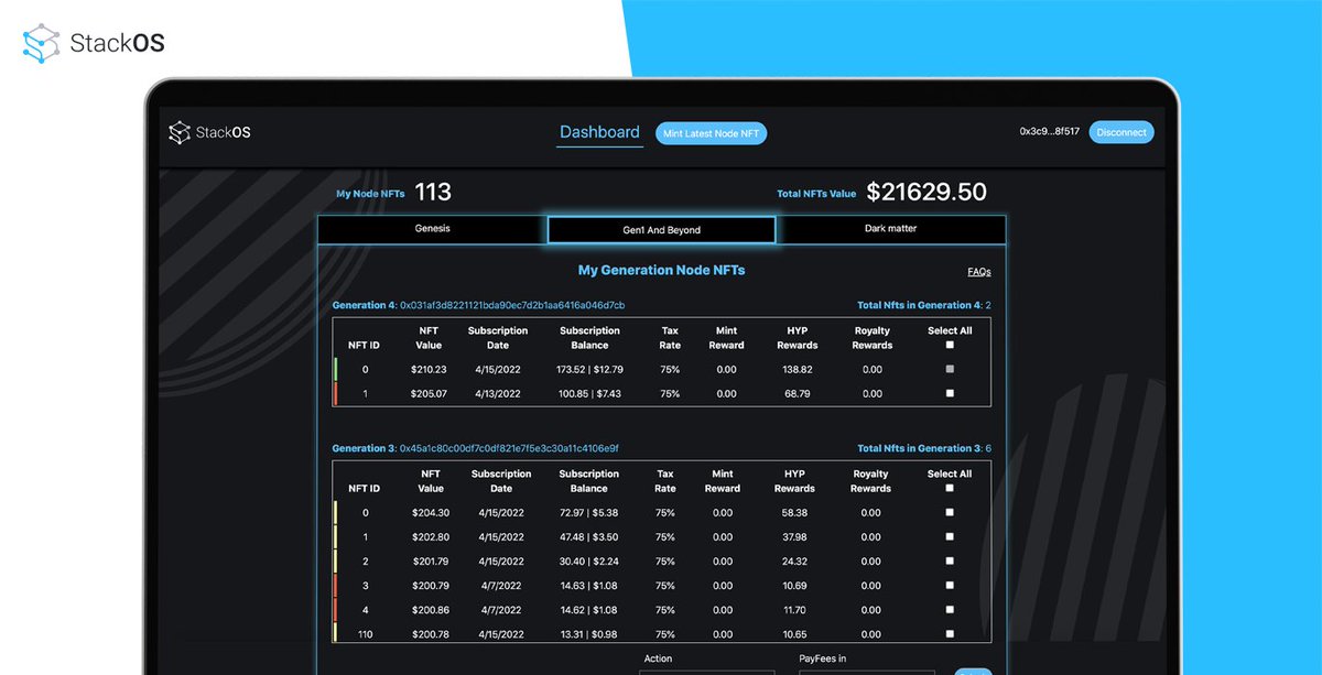 StackAI_xyz's tweet photo. 🌟LATEST NODE PORTAL UPDATE🌟

✅ Single Pane Window for all #NodeNFTs
✅ Multiple #NFT interactions in one click
✅ Color Coded NFT Subscriptions
✅ Total Account Value display
✅ Addition of FAQs link
✅ Cleaner UI/UX

20k+ #NFTs minted. OTA update coming soon! 🚀

LFG! 🔥🔥🔥 https://t.co/UF9PpOa1BN
