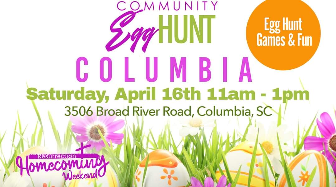Hey Moms, Bring out the kids for a fun day on tomorrow Saturday, April 16th! 
Invite others and meet us at 3506 Broad River Road!
#EggHuntFun #GamesAndMore
🍭🍬🎉🤩😎🍭🍬🎉🤩😎🍭🍬🎉🤩😎