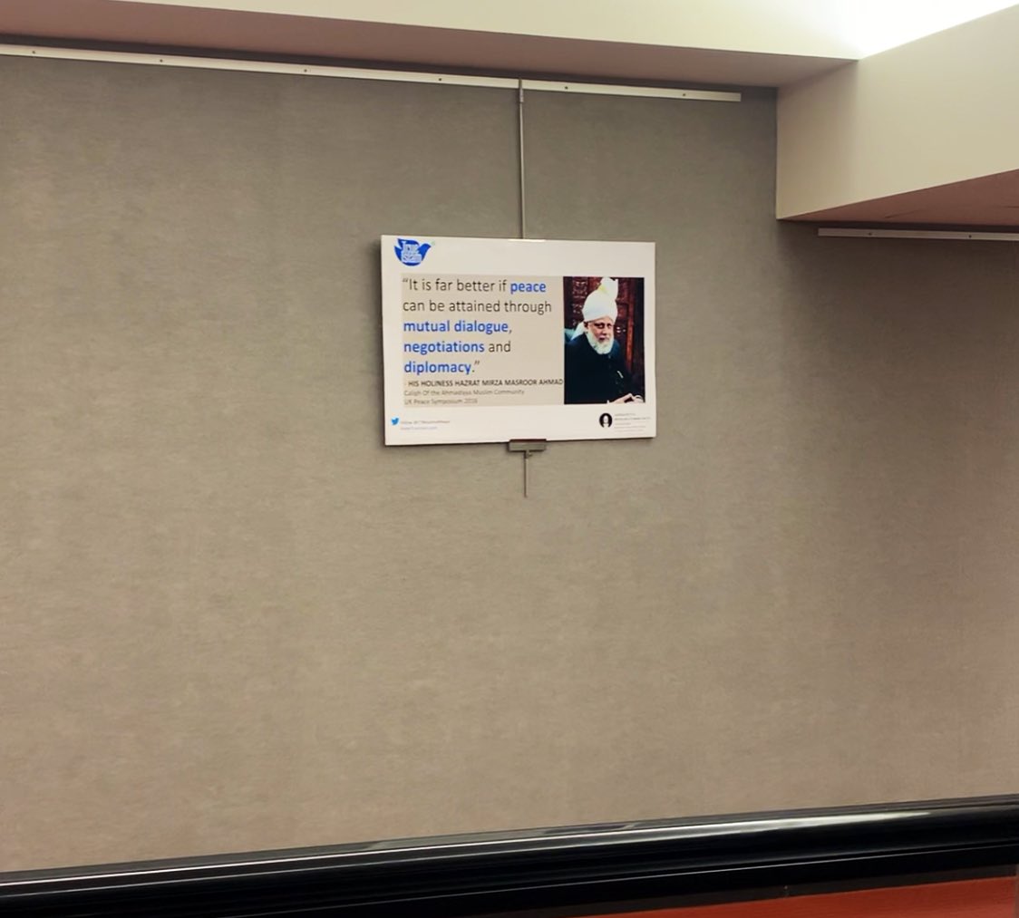 zahirmannan's tweet photo. Our True Islam Ahmadiyyat poster Exhibition on Justice was featured for 2 weeks in the Concourse Hallway connecting the Legislative Office Building &amp; State Capitol in Connecticut
All quotes are from Holy Quran, sayings of Holy Prophet Muhammad, Messiah Ahmad &amp; our current Caliph https://t.co/OxpYBSLWCn