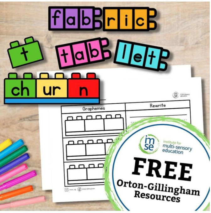 Enjoy this Friday Freebie- printable Grapheme and Syllable blocks! #teachertwitter