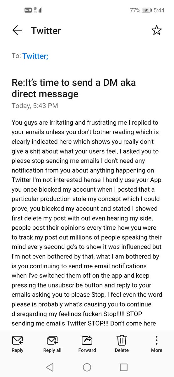 didi_koena's tweet photo. You guys are irritating and frustrating me I replied to your emails unless you don't bother reading which is clearly indicated here which shows you really don't give a damn about what your users feel, I asked you to please Stop! sending me emails Stop!!! https://t.co/noFkWroZkN