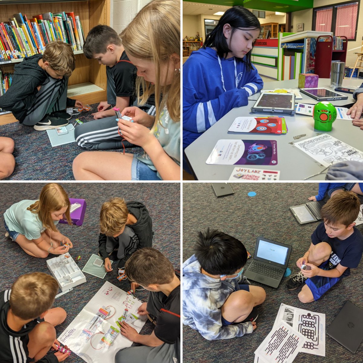 STEMismyJAM's tweet photo. Many thanks to Mrs. Shook for helping us with a challenging but fun day of STEM and technology challenges! @cfesmustangs @cfesmediacenter #stemgeorgia #ocsdigital @makeymakey @littleBits @Ozobot https://t.co/p83oERQRVd