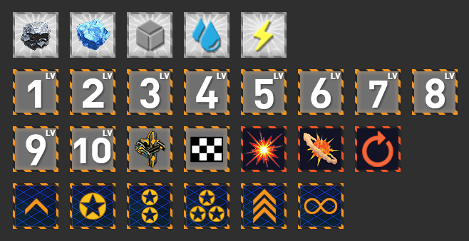 kairoscopegames's tweet photo. Achievement icons for Grid Miner, designed by @JamesPeret. https://t.co/j5PhO0qz9v