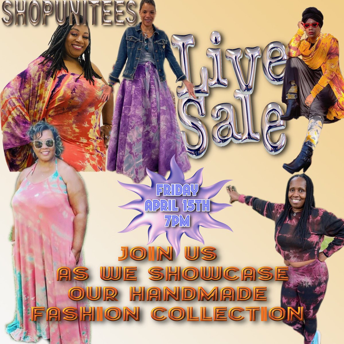 Tonight 7pm. Join Unitees Live sale. On IG and FB