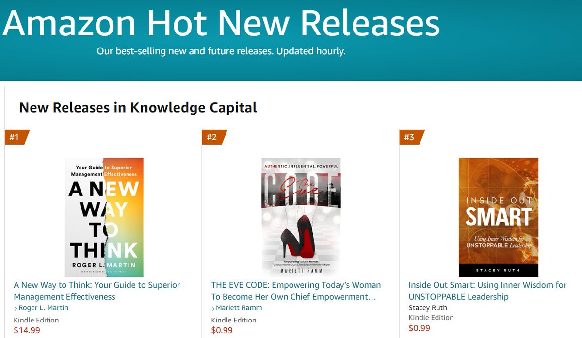StaceyRuthSays's tweet photo. I am over the moon!!!! My book, Inside Out Smart: Using Inner Wisdom for UNSTOPPABLE Leadership, isn't even OUT yet, and its #3 on Amazon Hot New Releases!Whoo-hoo! It launches on Apr 19!
#insideoutsmart #newbook #amwriting #amazonnewrelease #booklaunch #decisions #intuition https://t.co/64KHFgjXoQ