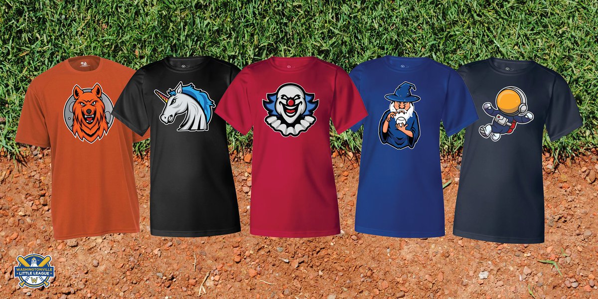 Custom team logos for our local <a href="/LittleLeague/">Little League</a> hit the fields on Opening Day later this month! #Moondogs #Unicorns #Clowns #Wizards #Astronauts