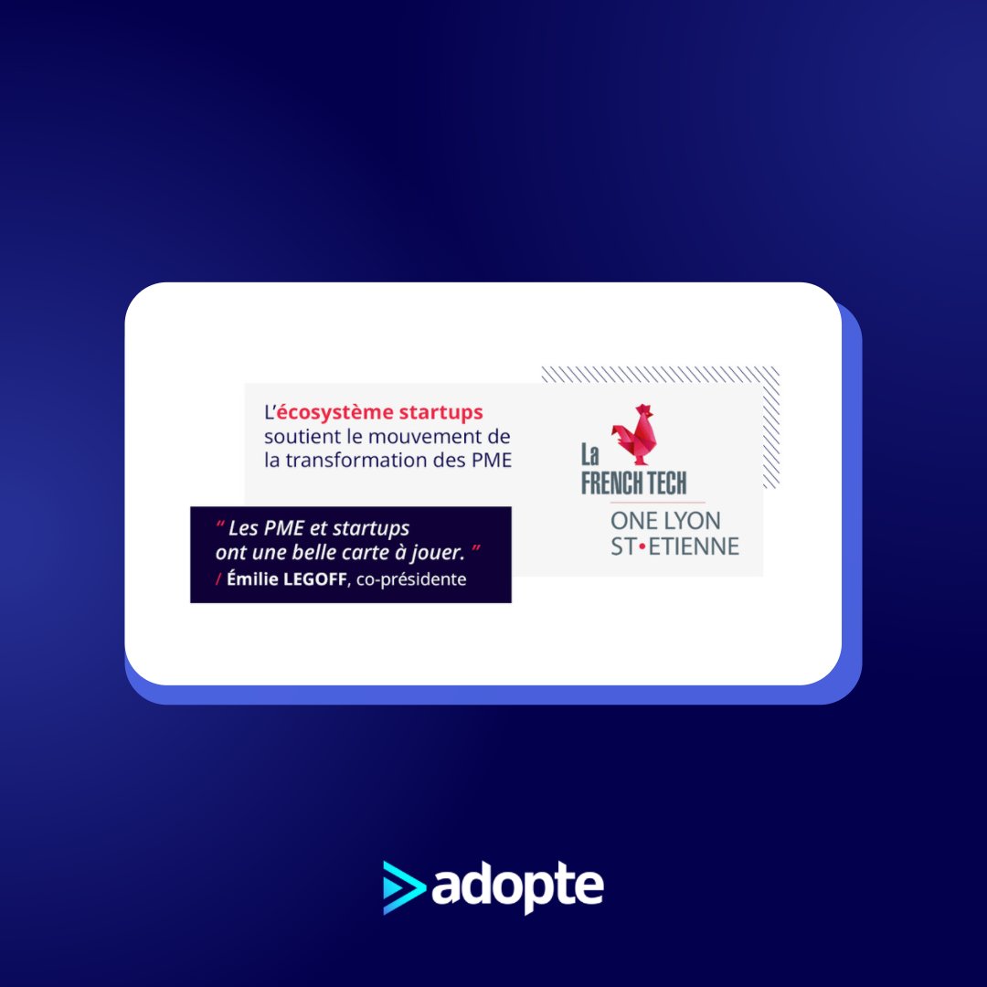 🌎 #PME et #startups : deux mondes différents ? 
En réalité, ces 2 modèles ont beaucoup de points communs. 
En avançant côte à côte, elles peuvent s’assurer de pérenniser leur activité. 
Une vision que nous partageons avec notre partenaire <a href="/FrenchTechOneLS/">French Tech Saint-Etienne Lyon</a>. 🚀

<a href="/emilielegoff/">LeGoff Émilie</a>