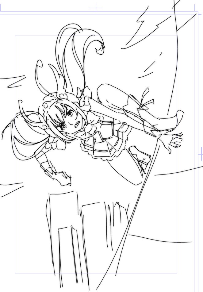 無念…今日はここまで

本日の原稿すみの落書きは
うろ覚えキュアハッピーでした 