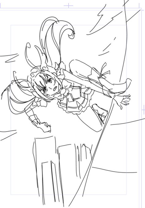 無念…今日はここまで

本日の原稿すみの落書きは
うろ覚えキュアハッピーでした 