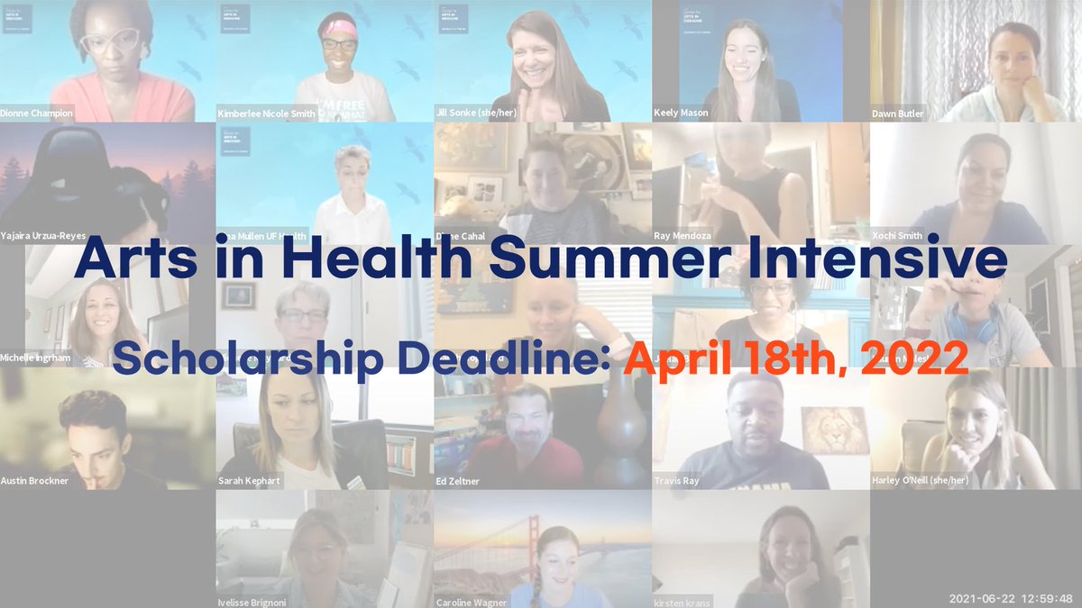 UFCAM's tweet photo. Are you ready for a highly engaging deep-dive into the field of #ArtsInHealth? Join us for the 2022 Arts in Health Summer Intensive starting June 6th. The deadline to apply for our scholarship is April 18 🔗 https://t.co/dCmkN2O0nt https://t.co/DThRiYRjIX